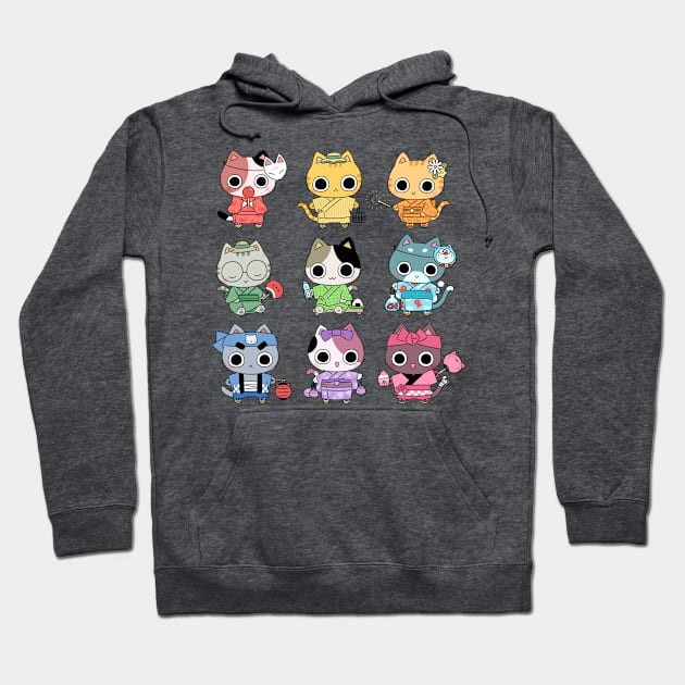 Summer Kitties Hoodie by muniami